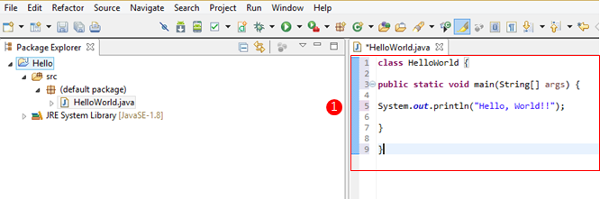 Eclipse Java Hello World 8