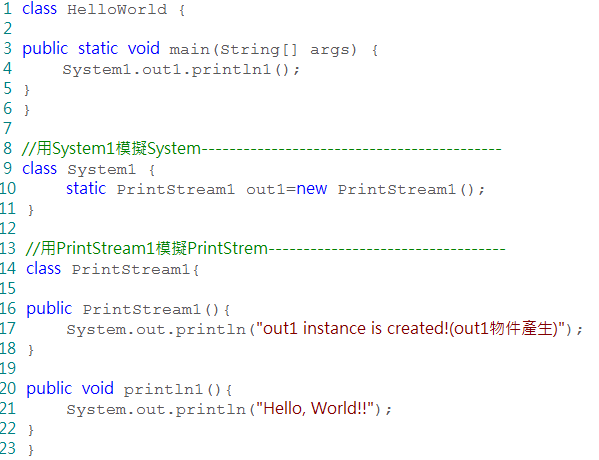 System.out.println()